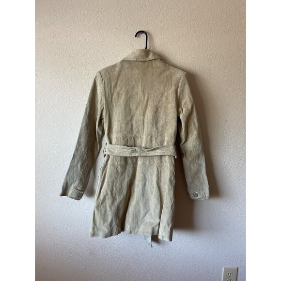 Marciano Leather Size 8 Jacket Y2K Light‎ Green - Picture 4 of 4